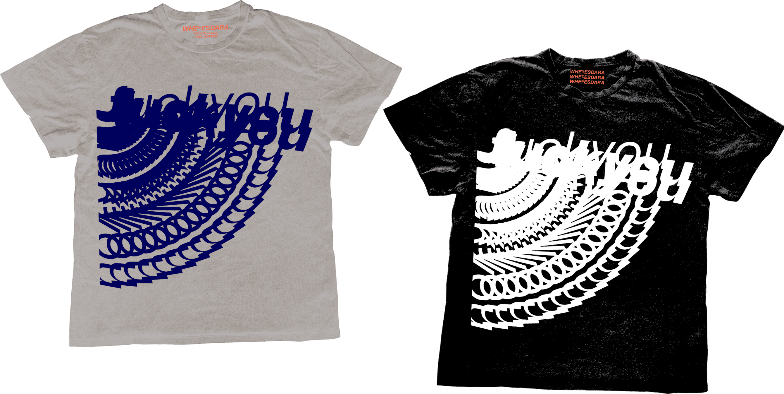 FUUYOU TEES WHITE-black